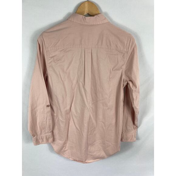 LL Bean Pink Button Up Long Sleeve Shirt Size Small - Picture 5 of 6